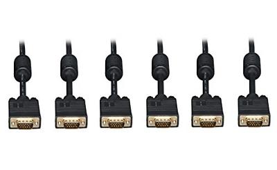 NEW CE 3 pack, 35 Feet VGA Male to Female, Extension Cable with Ferrites, Black