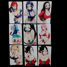 Holographic Sexy Anime Waifu Credit Debit Waterproof Card Skin Sticker Wrap 01