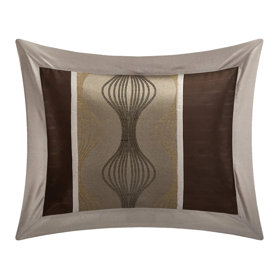 Nanshing Kath Collection Bedroom Comforter Set Complete 7 Piece Set Brown - Image 2 of 4