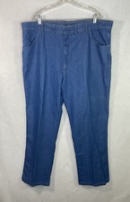 Men s Wrangler 5 Star Stretch Blue Jeans with Flex Fit Waist Size 44 x 30