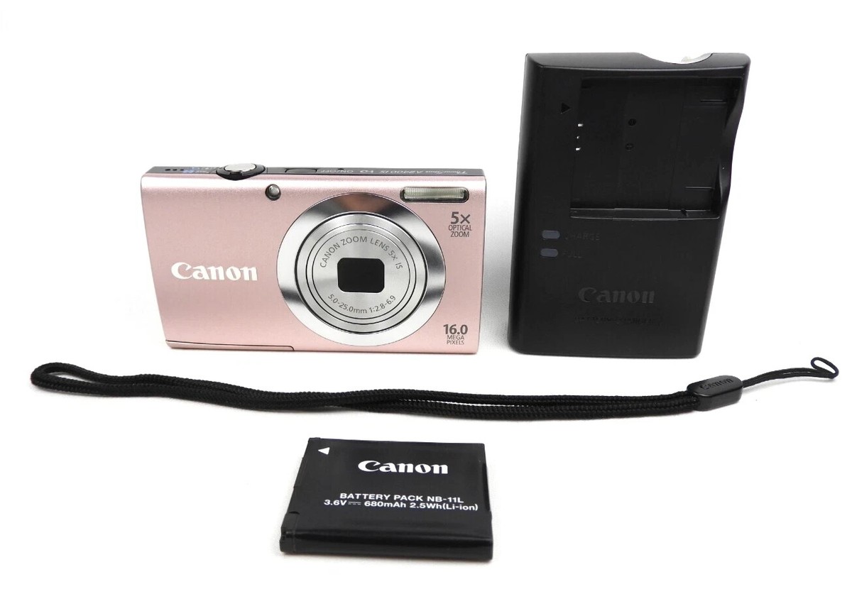 Canon PowerShot A2400 IS 16.0メガピクセル　ピンク Canon PowerShot A2400 IS 16.0MP Pink Digital Camera Near