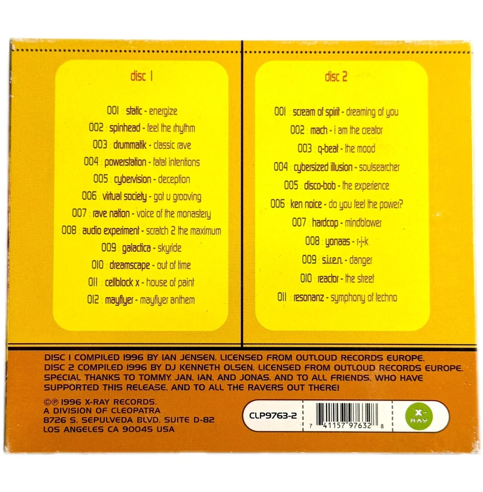 AUDIO RAVERS 23 Tracks 2-Disc CD GOA RAVE GABBER TRANCE Musik 1996 X-ray Records - Image 2 of 4