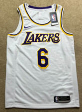 Lebron James 6 Los Angeles Lakers Swingman Nike NBA Basketball Jersey Size L