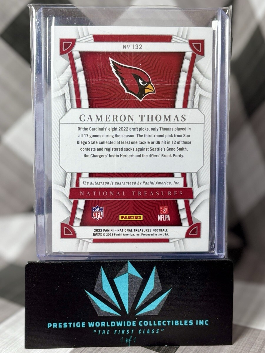 Cameron Thomas 2022 National Treasures Red Rookie Auto /99 #132 AZ