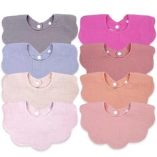 Baby Bibs Muslin Bibs Baby Drooling Bibs Baby Teething Drooling Bibs Baby Ess...