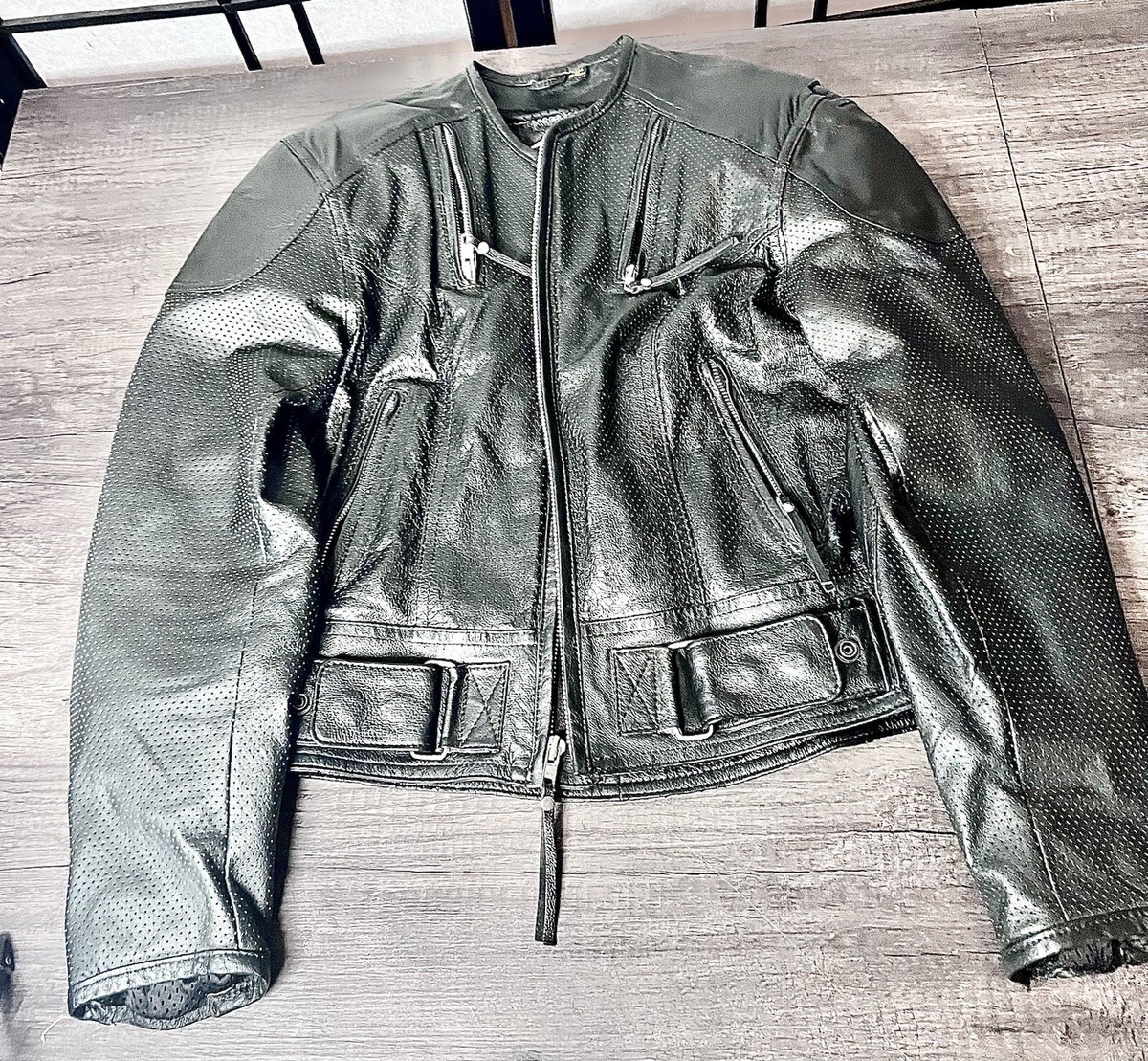 Harley Davidson Perforated Womens Leather Riding Jacket XS  display picture 1