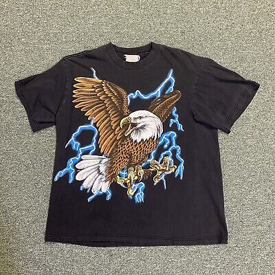 VTG 90s Eagle American Thunder Tee Shirt LG Single Stitch VTG 90s Eagle American Thunder Tee Shirt LG Single Stitch