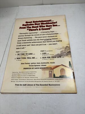 見本盤The Tarney/Spencer Band: Run For Your The Tarney Spencer Band Run For Your Life A&M Records Vinyl