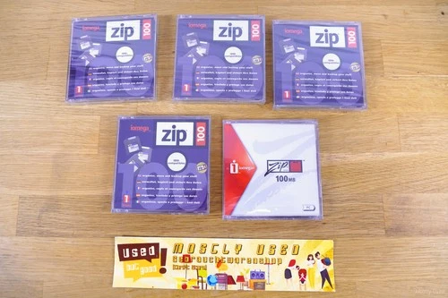 IOMEGA ZIP 100 Media 5-Pack - PC formatted - SEALED | NOS