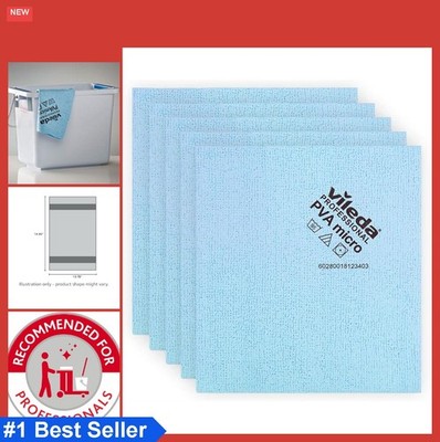 PVA Microfiber Cloth 5 Pack Absorbent Shammy Towel Multipurpose Cleaning Blue