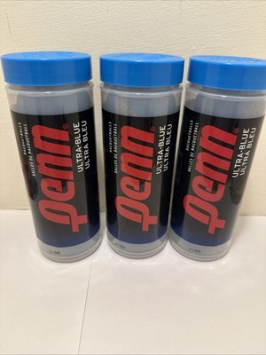 (Lot of 3 Canisters) Penn Ultra-Blue Racquetballs, 9-Balls Total, New Sealed