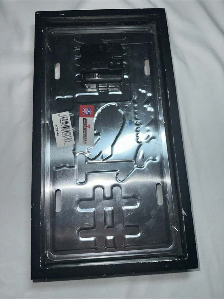 NFL Buffalo Bills - #1 Fan relógio de placa de metal, novo - Imagem 3 de 4