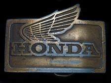 TD15128 VINTAGE 1970s  HONDA GOLDWING  MOTORCYCLES BELT BUCKLE
