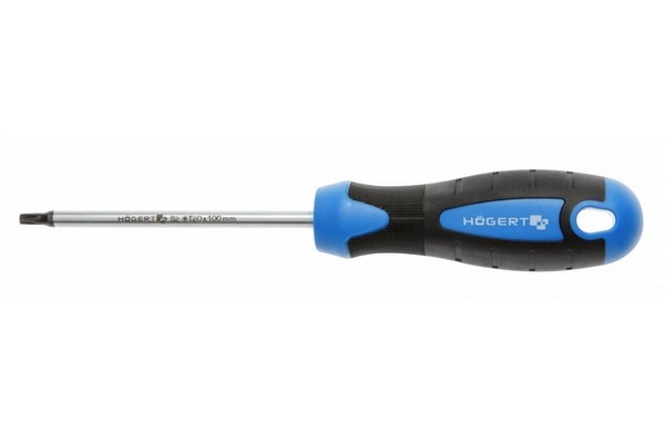 HÖGert Technik HT1S051 Schraubendreher Standard Torx TX08, 75 Mm, S2-Stahl, Neu-image