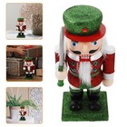  Christmas Nutcracker Figurine Wooden Nutcracker Soldier for Tabletop Display
