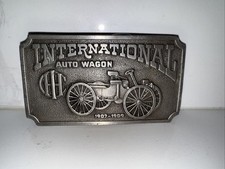 Vintage International Auto Wagon 1907-1909 Belt Buckle 1974