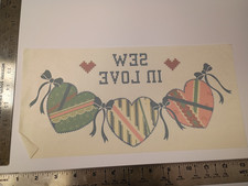 Vintage  Iron -On / Heat Transfer Embroidery Pun - Sew in Love  - NT12
