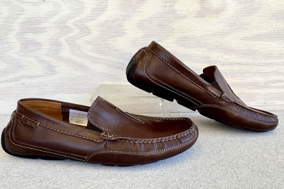 Clarks Ultimate Comfort Collection Chocolate Brown Leather Driving Moc/Loafer 10