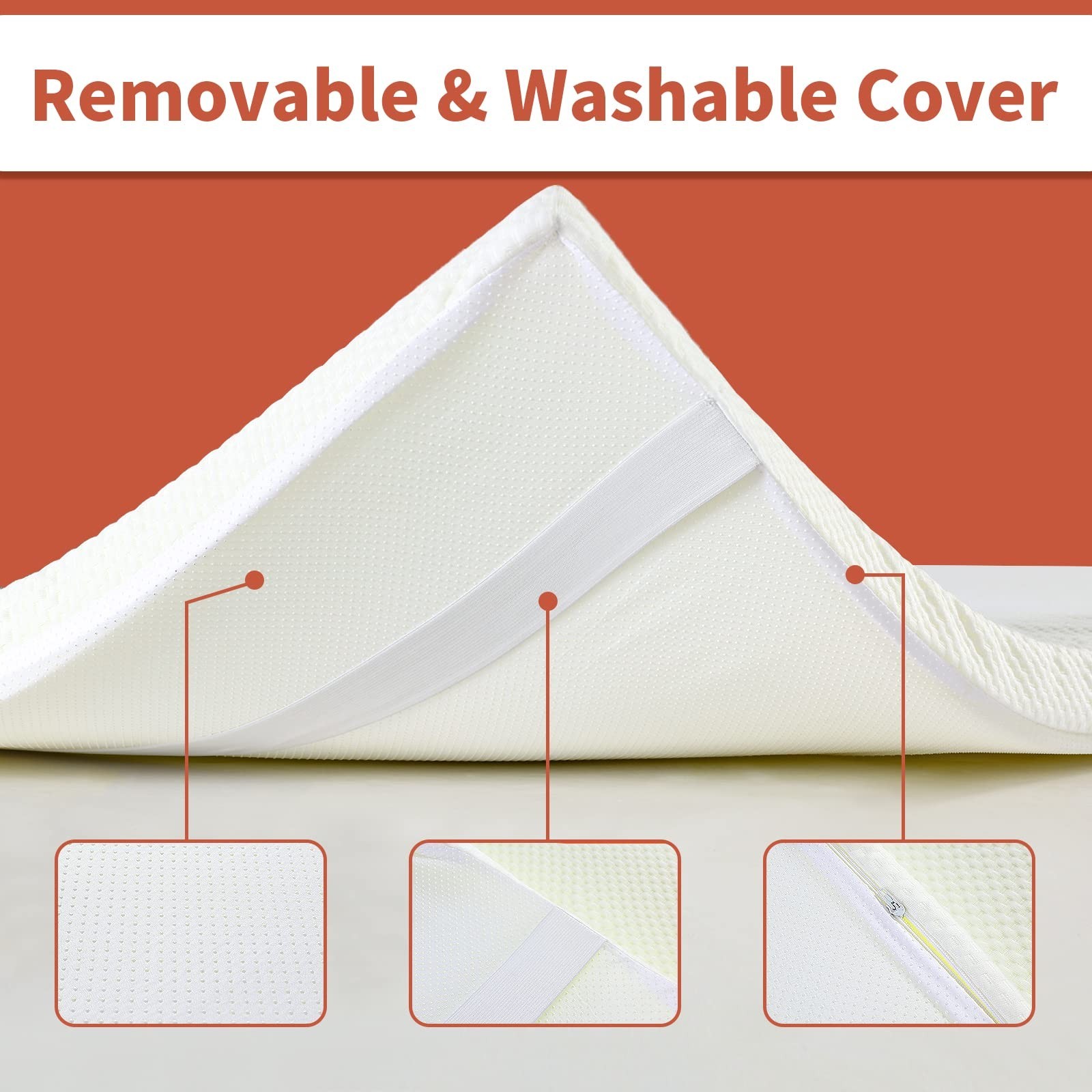 ROYALAY Topper for Lash Bed, 2 Inch Memory Foam Massage Table Topper, 73x29x2...