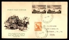 Mayfairstamps Australia FDC 1955 pair early pioneers of the coaching era carrier