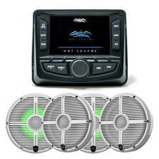 Wet Sounds WS-MC-2 Marine Radio  2 Pairs RECON 6 XW-W 60W RMS 6.5" Speakers