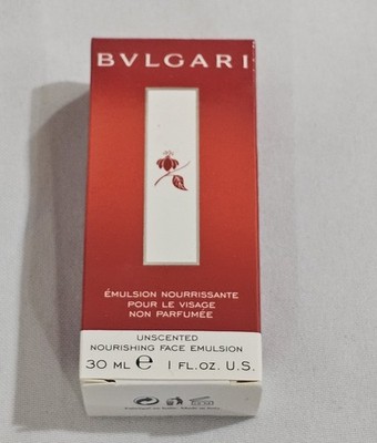 BVLGARI Unscented Nourishing Face Emulsion/ Travel Size 30ml 1 oz.- NEW!