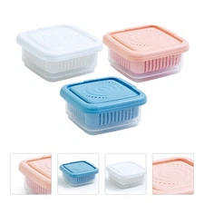 3pcs Berry Keeper Fruit Storage Container For Fridge - Fresh Food Produce Saver