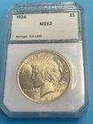 1924 SILVER PEACE DOLLAR IN STUNNING MINT STATE BU CONDITION!!