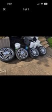 Chrome 20 Inch Azara Rims And Tires. Tires Perfect Condition. 5x120 Bolt Pattern
