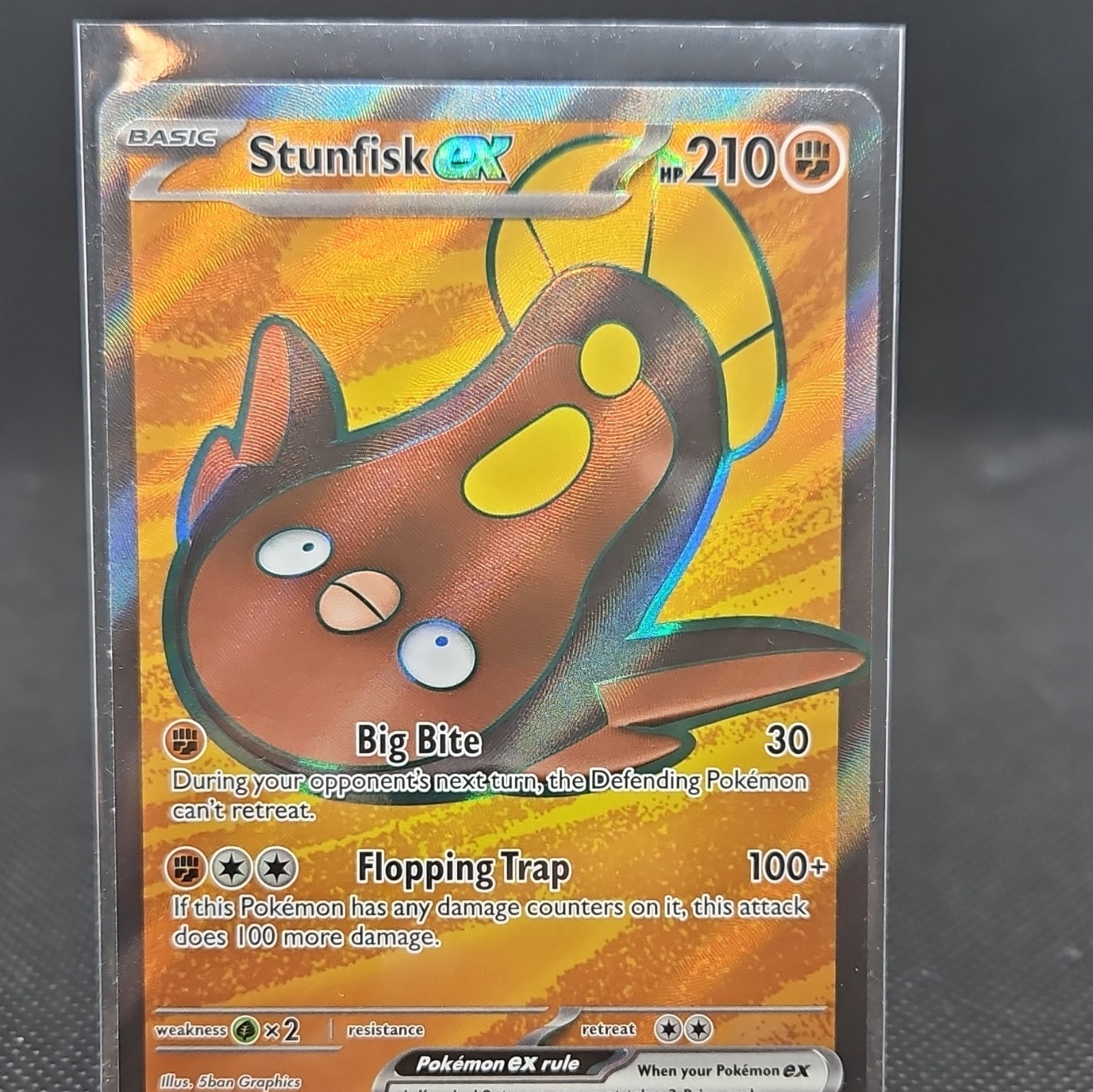 Pokemon TCG Stunfisk EX XY Ultra Rare Holo ENG Basic 210 HP Pokemon Card