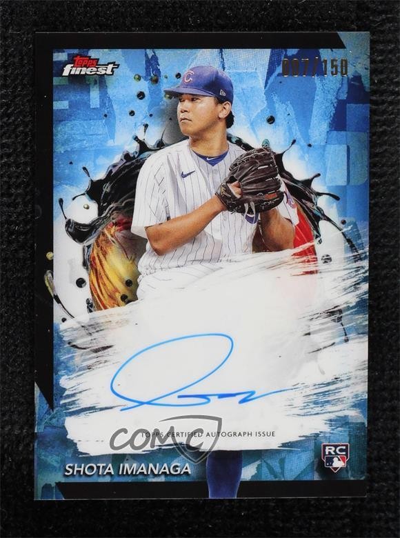 2024 Topps Finest Sky Blue Refractor /150 Shota Imanaga #FA-SI Rookie Auto RC