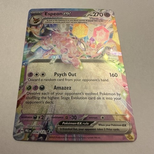 Espeon ex 034/131 Sv: Prismatic Evolutions Holo Double Rare Pokemon TCG - Bild 2 von 4