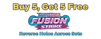 Pokemon Fusion Strike - Reverse Holo - Mix & Match - 5 kaufen, 5 gratis erhalten