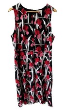 Liz Claiborne Women’s Sleeveless Floral Dress – Size Large Work Office