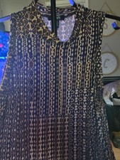 Large Chaps Short Dress Brown Cream And Navy Blue