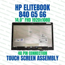 14" HP L30424-001 FHD 1920x1080 40 Pin LCD Touch Screen Display Assembly