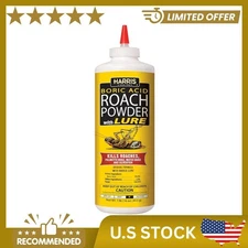HARRIS Boric Acid Roach and Silverfish Killer Powder w/Lure for Insects (16oz)..