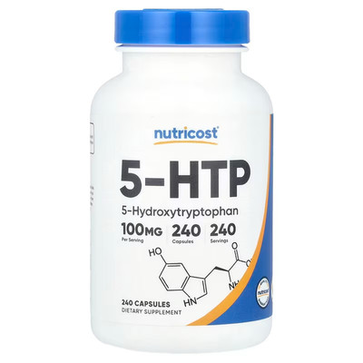 5-HTP 100 mg 240 Kapseln Nutricost 1041,25 /kg MHD 07/27
