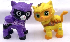 Lot of 2 Paw Patrol Cat Pack Figures Leo Tabby & Shade Purple Figures