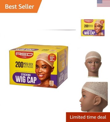 Wig Cap 200PCS Bulk - Beige, Lightweight & Breathable for All Day Comfort