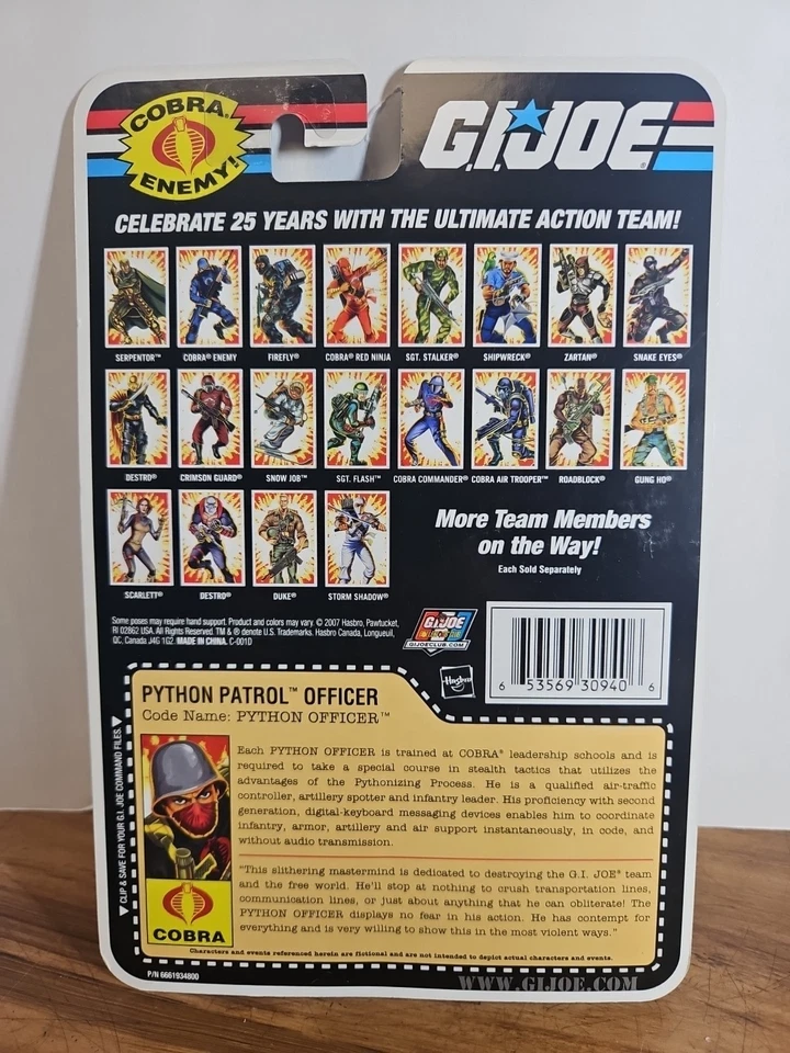 GI JOE 25º Oficial de Patrulha Cobra Python 2007 - Imagem 3 de 4