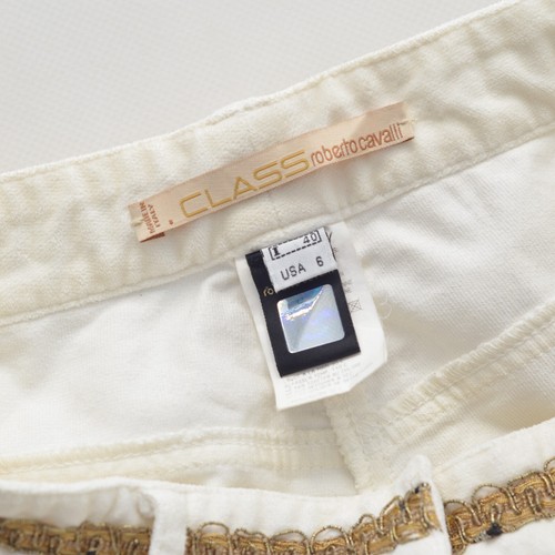 Roberto Cavalli Class Luxury Women's White Pants Trousers Size 40 Made in Italy - Picture 11 of 14