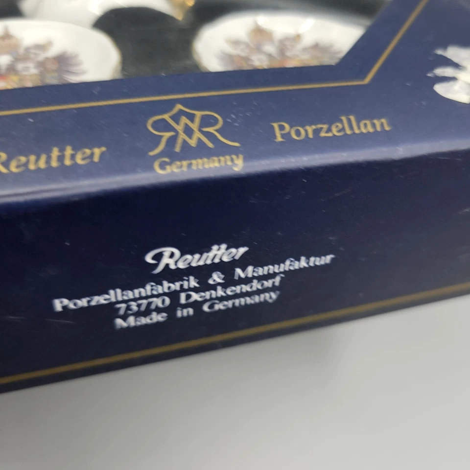 Miniature Porzellan Set Austria Emblem Design Design Reutter Germany Porcelain - Image 4 of 4