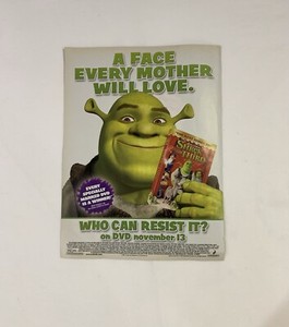 Shrek The Third DVD Give Away March 31, 2008 Vintage One Page Magazine Ad