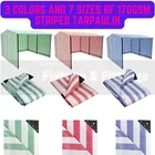 Coloured 170gsm Striped Tarpaulin Heavy Duty Market Stall Cover Tarp Sheet