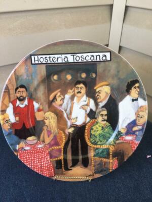Williams Sonoma Tuscan Storefronts Hosteria Toscana Dinner Plate Guy Buffet Mint