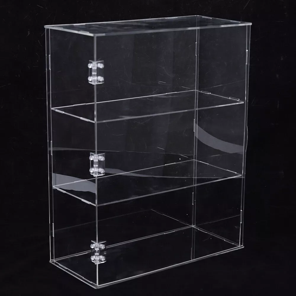 3-Tier Acrylic Bakery Pastry Clear Display Case Dessert Display Shelf with  Door