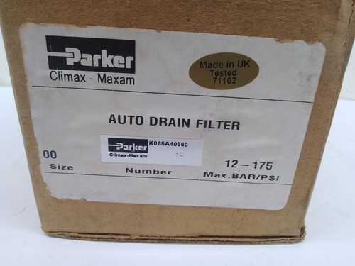 Parker Climax-Maxam F20G00WJR/E Auto Drain Filter K065A40560 QIX Modular 12 BAR - Picture 2 of 17