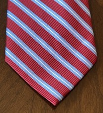 Jones New York Signature Red Blue Repp Men  s Neck Tie