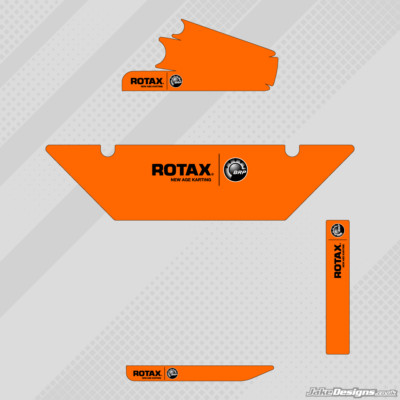 FLUORESZIEREND ORANGE DD2 MAX EUROPÄISCHER STIL ROTAX KÜHLER AUFKLEBER KIT - KARTING